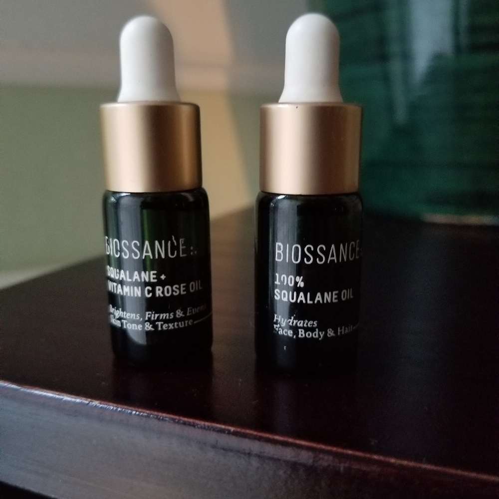 BIOSSANCE squalane oil and rose oil